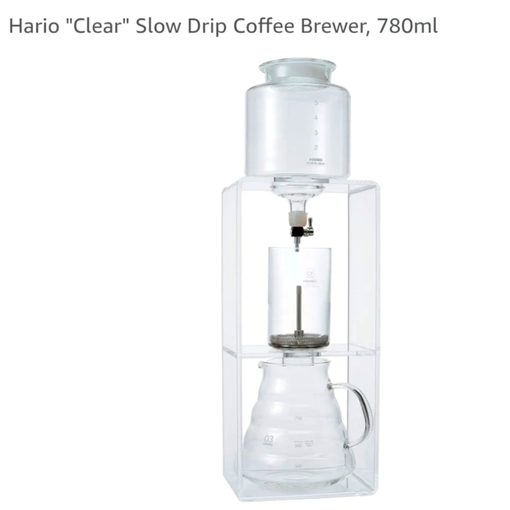 Hario Clear" Slow Drip Coffee Brewer, Retail Price $299.95US